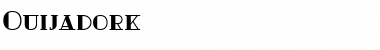 Download Ouijadork Regular Font Title Preview