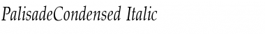Download PalisadeCondensed Italic Font Title Preview