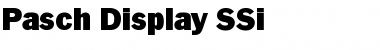 Download Pasch Display SSi Regular Font Title Preview