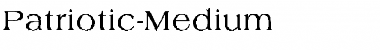 Download Patriotic-Medium Regular Font Title Preview