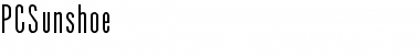 Download PCSunshoe Regular Font Title Preview