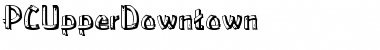 Download PCUpperDowntown Regular Font Title Preview