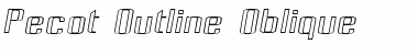 Download Pecot Outline Oblique Regular Font Title Preview