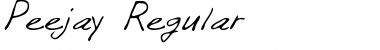 Download Peejay Regular Font Title Preview