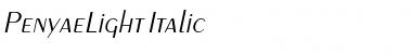 Download PenyaeLight Italic Font Title Preview