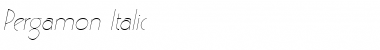 Download Pergamon Italic Font Title Preview