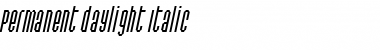 Download Permanent daylight Italic Regular Font Title Preview