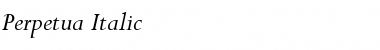 Download Perpetua Italic Font Title Preview