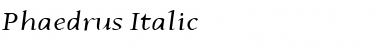 Download Phaedrus Italic Font Title Preview