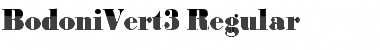 Download BodoniVert3 Regular Font Title Preview