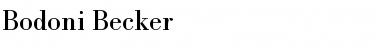 Download Bodoni Becker Regular Font Title Preview