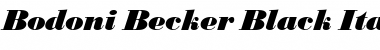 Download Bodoni Becker Black Italic Font Title Preview