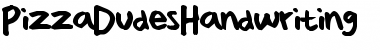 Download PizzaDudesHandwriting Regular Font Title Preview