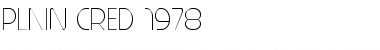 Download Plain Cred 1978 Regular Font Title Preview
