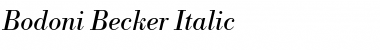 Download Bodoni Becker Italic Font Title Preview