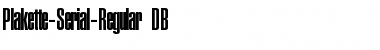 Download Plakette-Serial DB Regular Font Title Preview