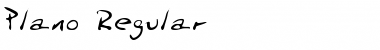 Download Plano Regular Font Title Preview