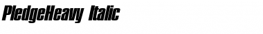 Download PledgeHeavy Italic Font Title Preview