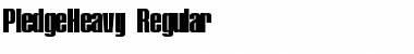 Download PledgeHeavy Regular Font Title Preview