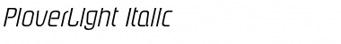 Download PloverLight Italic Font Title Preview