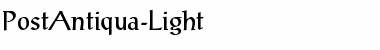 Download PostAntiqua-Light Regular Font Title Preview