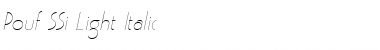 Download Pouf SSi Light Italic Font Title Preview