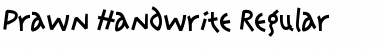 Download Prawn Handwrite Regular Font Title Preview