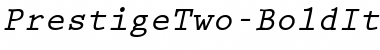 Download PrestigeTwo BoldItalic Font Title Preview