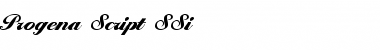 Download Progena Script SSi Regular Font Title Preview