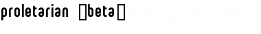 Download proletarian (beta) Regular Font Title Preview