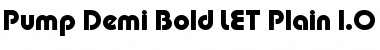 Download Pump Demi Bold LET Plain Font Title Preview