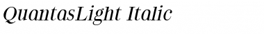 Download QuantasLight Italic Font