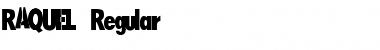 Download RAQUEL Regular Font Title Preview