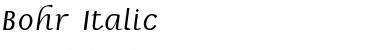 Download Bohr Italic Font Title Preview