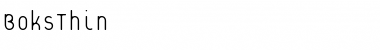 Download Boks Thin Font Title Preview