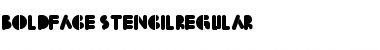 Download BoldFace Stencil Regular Font Title Preview