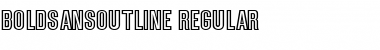 Download BoldSansOutline Regular Font Title Preview
