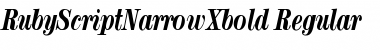 Download RubyScriptNarrowXbold Font