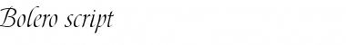 Download Bolero script Regular Font Title Preview