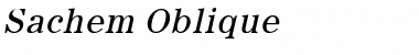 Download Sachem Oblique Font