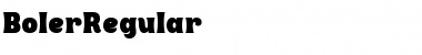 Download BolerRegular Regular Font Title Preview