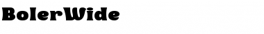 Download BolerWide Regular Font Title Preview