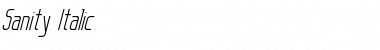 Download Sanity Italic Font Title Preview