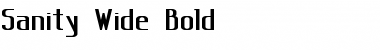 Download Sanity Wide Bold Font Title Preview