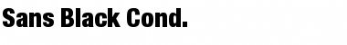 Download Sans Black Cond. Regular Font Title Preview
