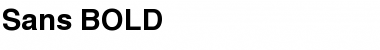 Download Sans BOLD Font Title Preview