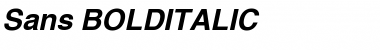 Download Sans BOLDITALIC Font Title Preview
