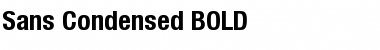Download Sans Condensed BOLD Font Title Preview