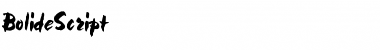 Download BolideScript Bold Font Title Preview