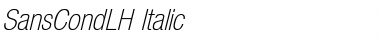 Download SansCondLH Italic Font Title Preview